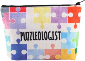 JNIAP Puzzleologist Makeup Bag Puzzle Lover Gifts Puzzle Queen Gifts Puzzle Bags For Storage (Puzzleologist)