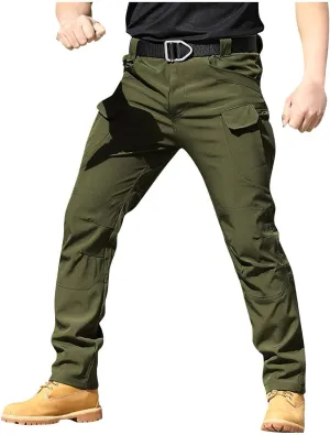 Khaki Pants Mens Stretch Stretch Cargo Pants Relaxed Fit Tactical Hiking Pant Ripstop Water Resistant Trousers