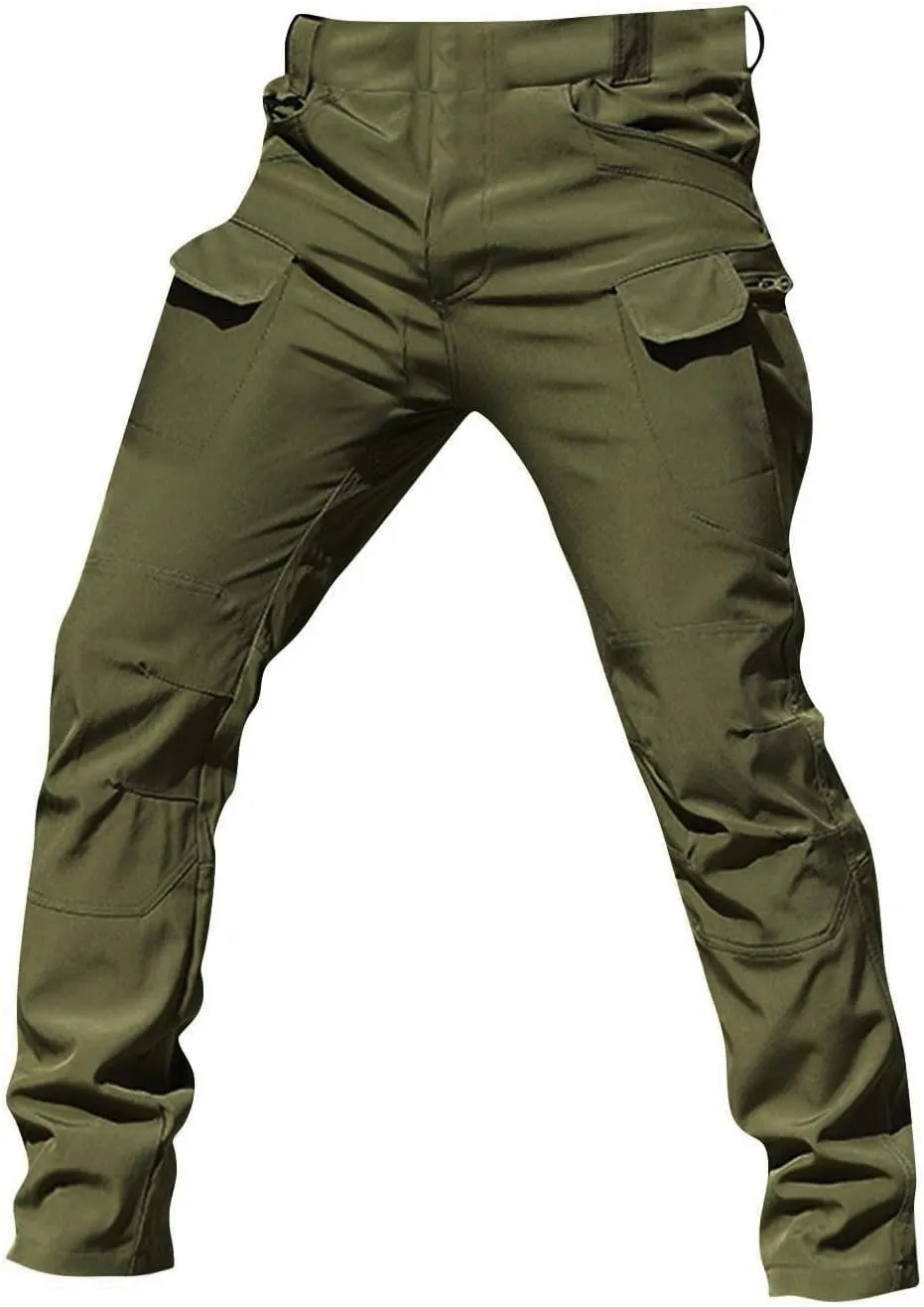 Khaki Pants Mens Stretch Stretch Cargo Pants Relaxed Fit Tactical Hiking Pant Ripstop Water Resistant Trousers