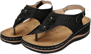 Ladmiple Sandals Women Dressy Summer Flat Comfortable Fashion Orthotic Orthopedic Slides With Plantar Fasciitis Arch Support