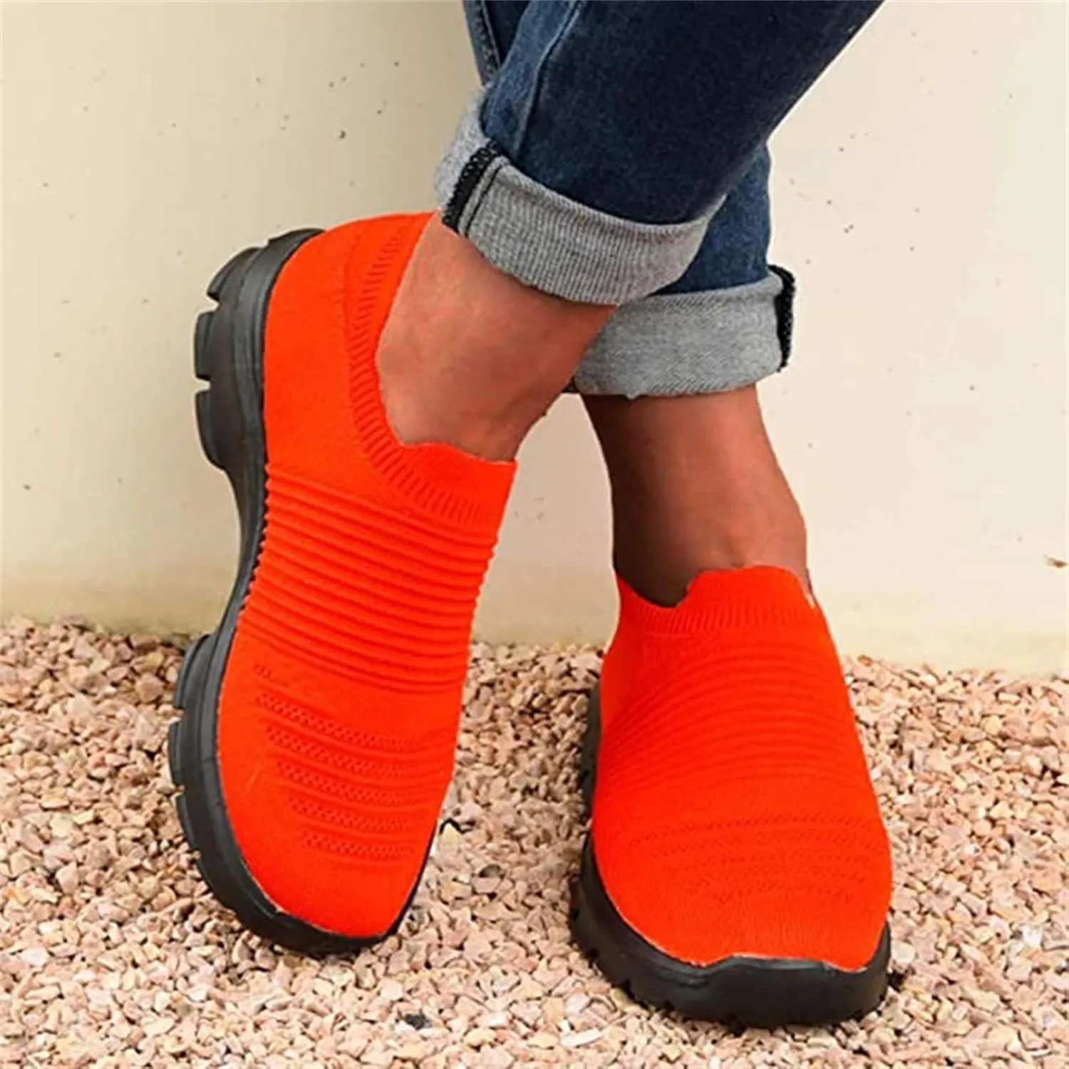 Ladmiple Sneakers For Women Comfortable Shoes Slip On Casual Walking Shoes Dressy Summer Fashion Non Slip Flats Loafers