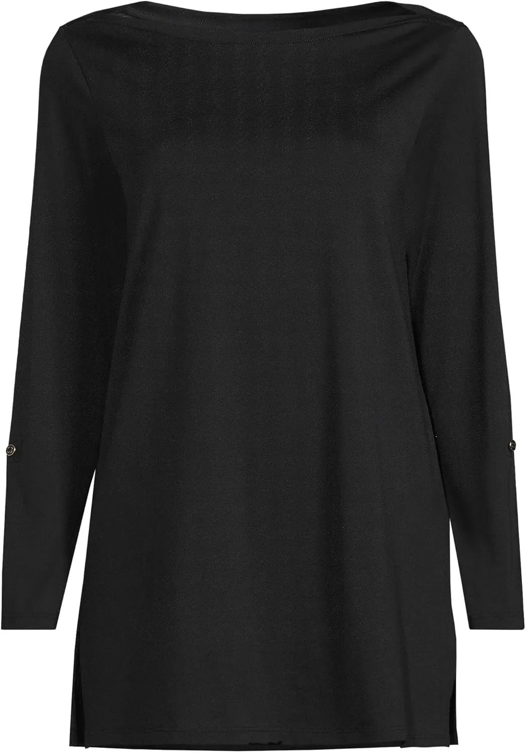 Lands' End Women's American-Grown Supima Cotton Adjustable 3/4 Sleeve Boatneck Tunic
