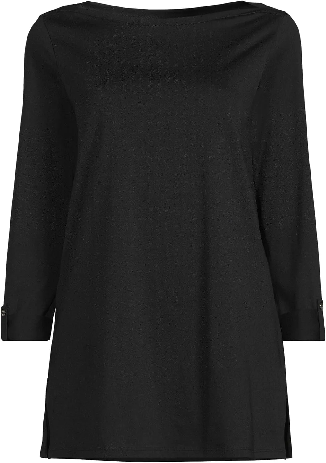 Lands' End Women's American-Grown Supima Cotton Adjustable 3/4 Sleeve Boatneck Tunic