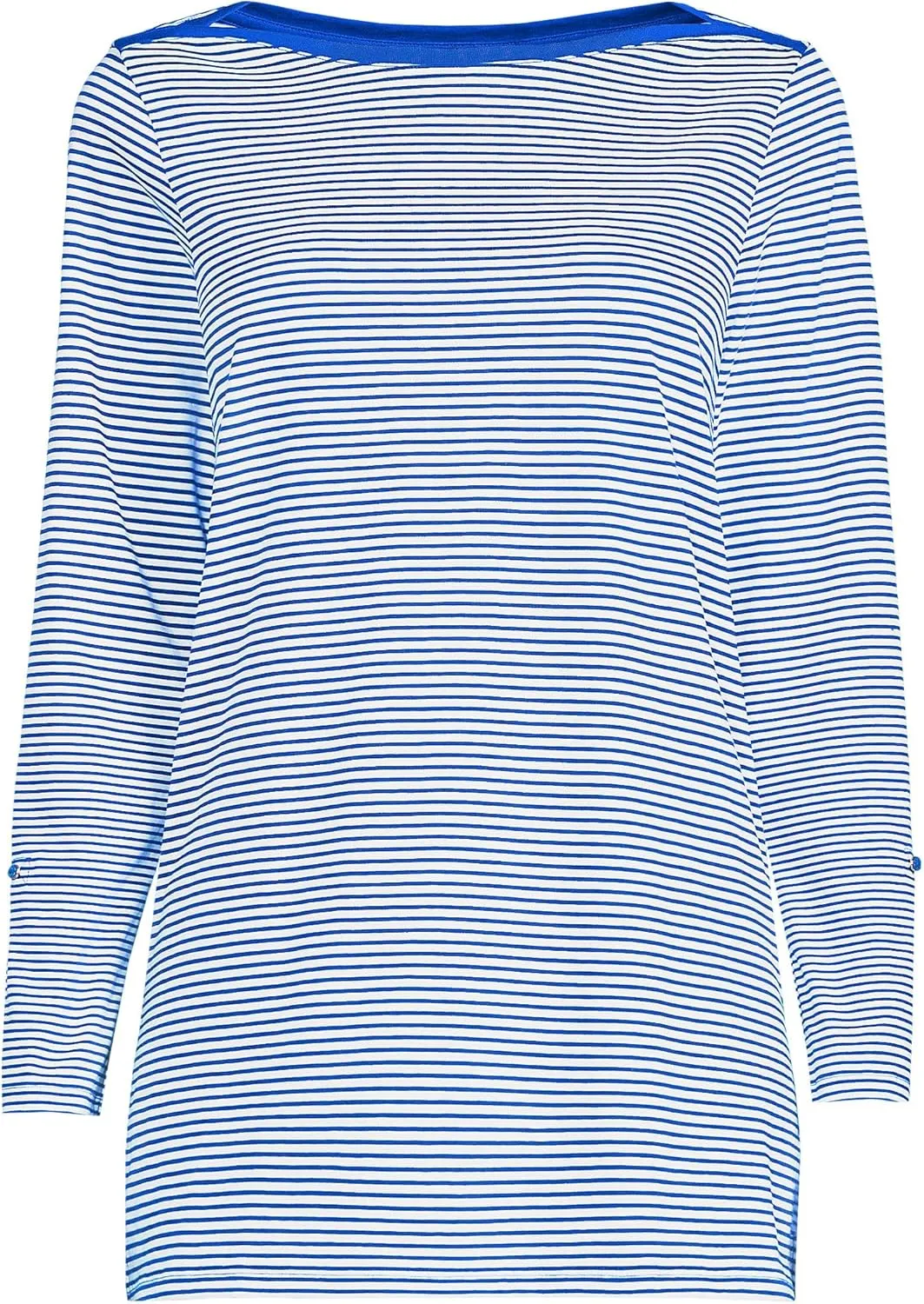 Lands' End Women's American-Grown Supima Cotton Adjustable 3/4 Sleeve Boatneck Tunic