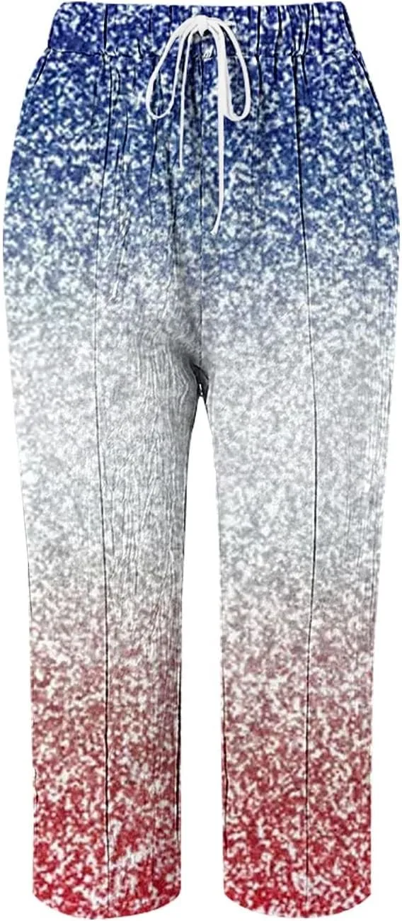 LCMTWX Linen Pants High Waist Pants Drawstring Capri Pants with Pockets Wide Leg Cropped Pants for Cotton Linen Pants Women