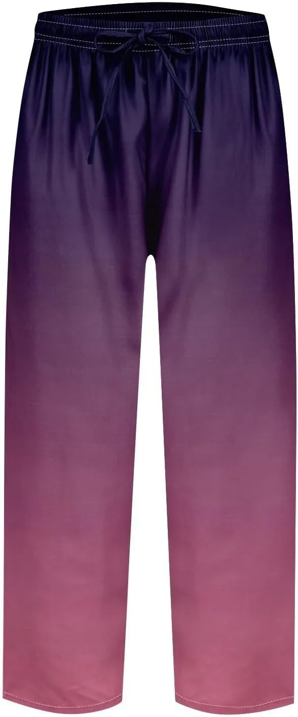 LCMTWX Women's Linen Pants Drawstring Pants with Pockets Wide Leg Cropped Pants for Women Capri Pants 2025 Pants with