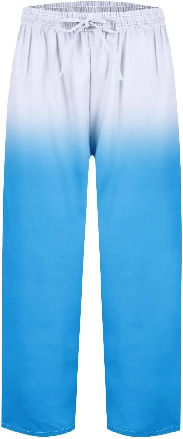 LCMTWX Women's Linen Pants Drawstring Pants with Pockets Wide Leg Cropped Pants for Women Capri Pants 2025 Pants with