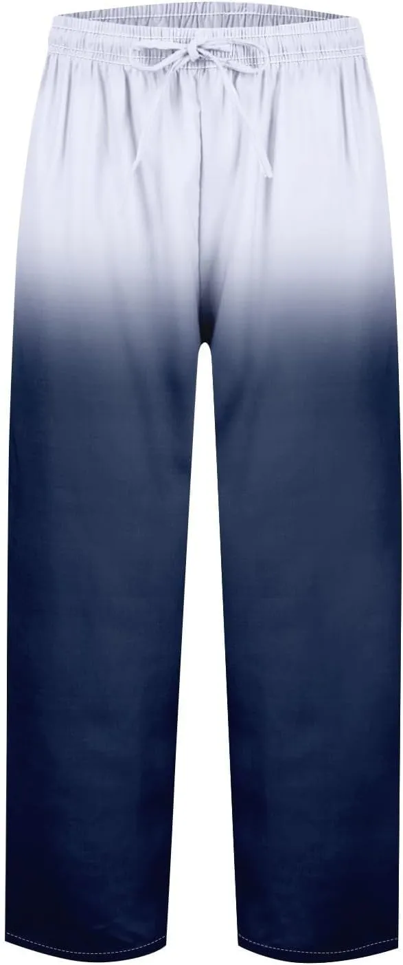 LCMTWX Women's Linen Pants Drawstring Pants with Pockets Wide Leg Cropped Pants for Women Capri Pants 2025 Pants with