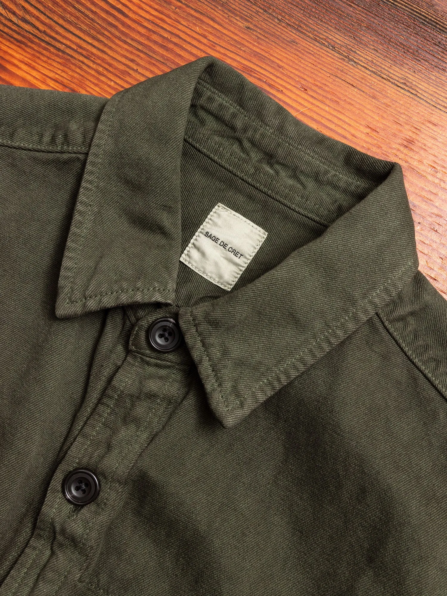 Linen Shirt Jacket in Khaki