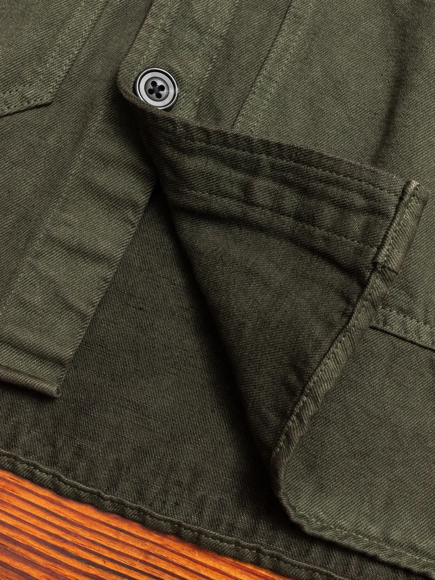 Linen Shirt Jacket in Khaki