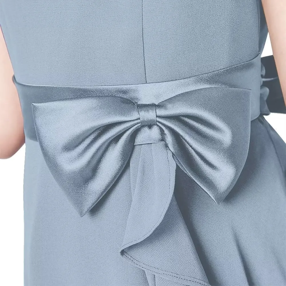 Little Juniors Girl Long Bridesmaid Dress Wedding Flower Girls Formal Pageant Party Dresses Chiffon Sleeveless