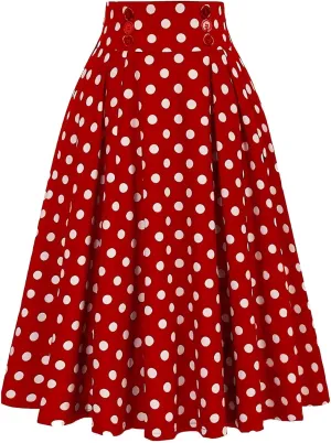 Long Skirts for Women Summer Trendy Color Block High Elastic Waist Tummy Control Pleated Midi Skirts Ladies Fashion