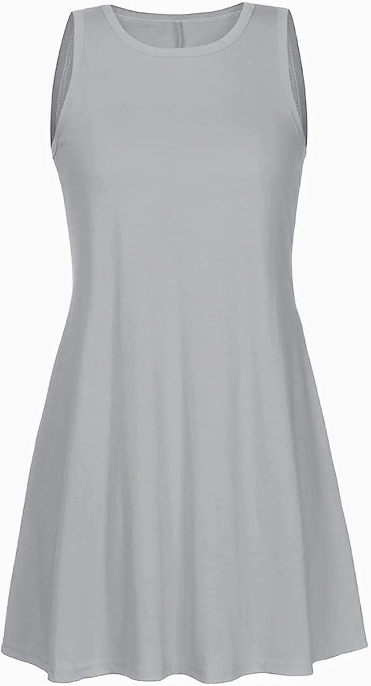 Loose Fit Tank Dresses for Women Summer Sleeveless Beach Dress Cute Mini Sundress 2025 Casual Short Dresses