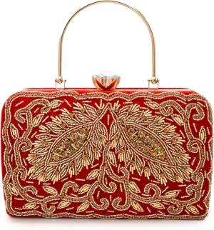 Luxury Beaded Clutch for Women || Embroidered Handbag || Elegant Purse