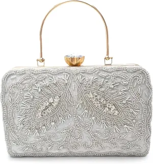 Luxury Beaded Clutch for Women || Embroidered Handbag || Elegant Purse