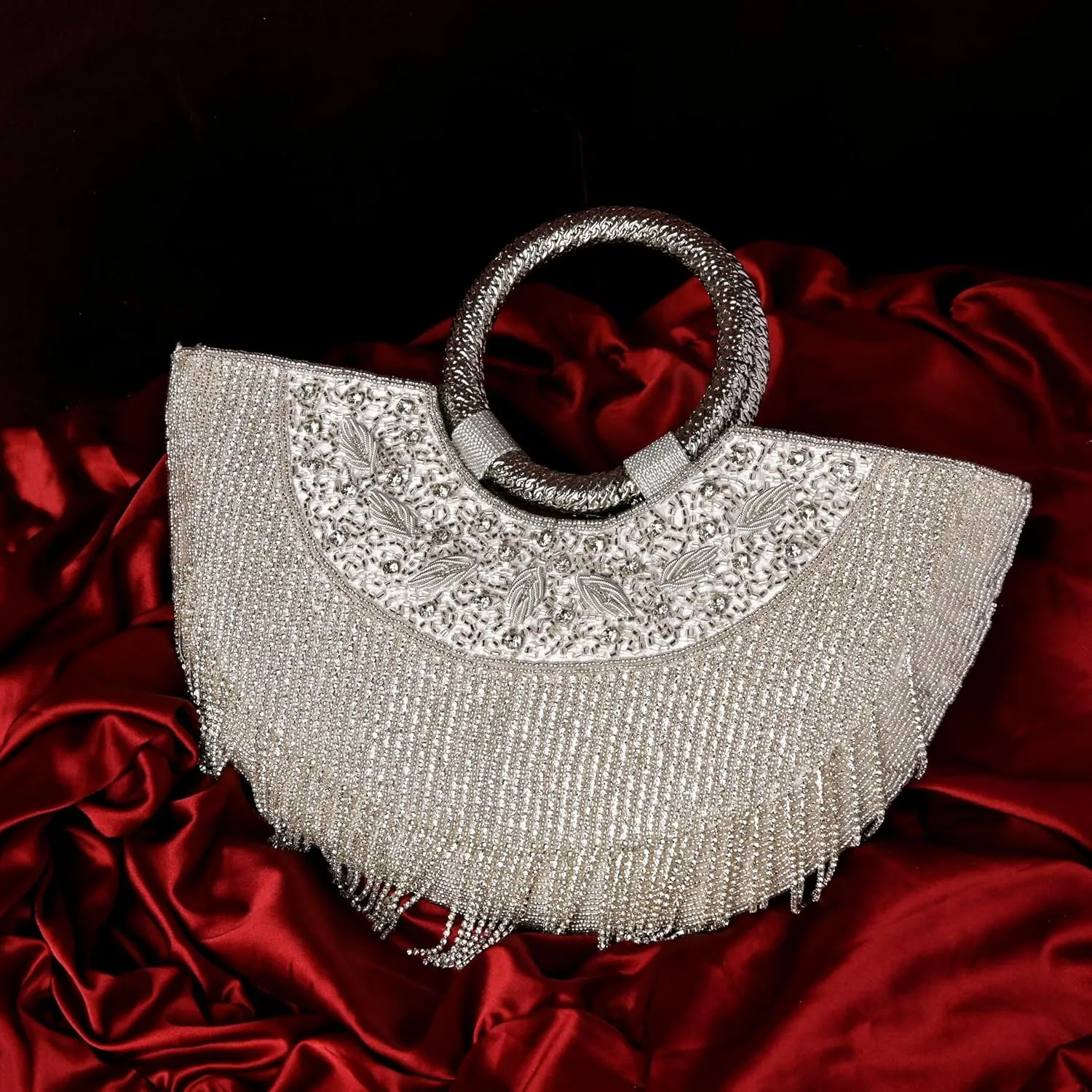 Luxury Beaded Clutch for Women || Embroidered Handbag || Elegant Purse