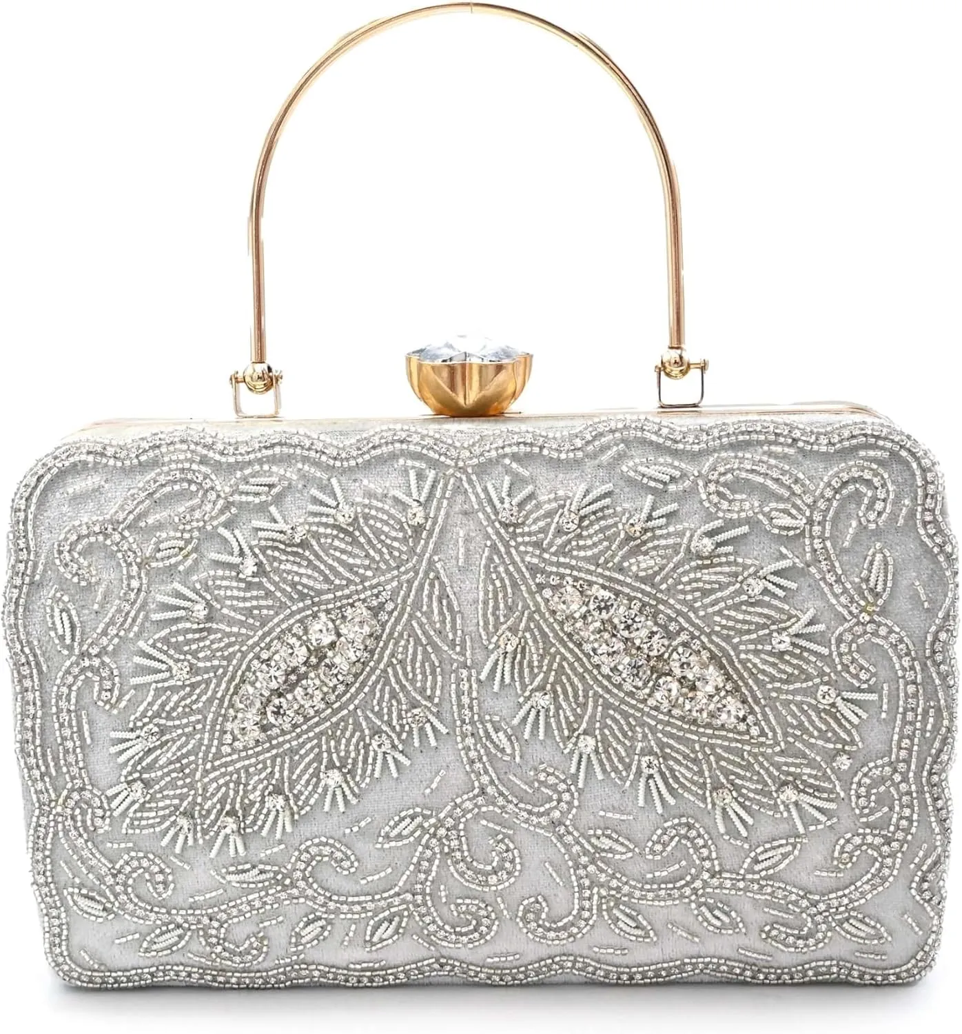 Luxury Beaded Clutch for Women || Embroidered Handbag || Elegant Purse