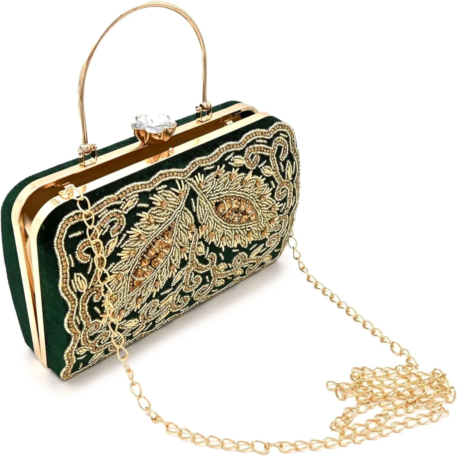 Luxury Beaded Clutch for Women || Embroidered Handbag || Elegant Purse