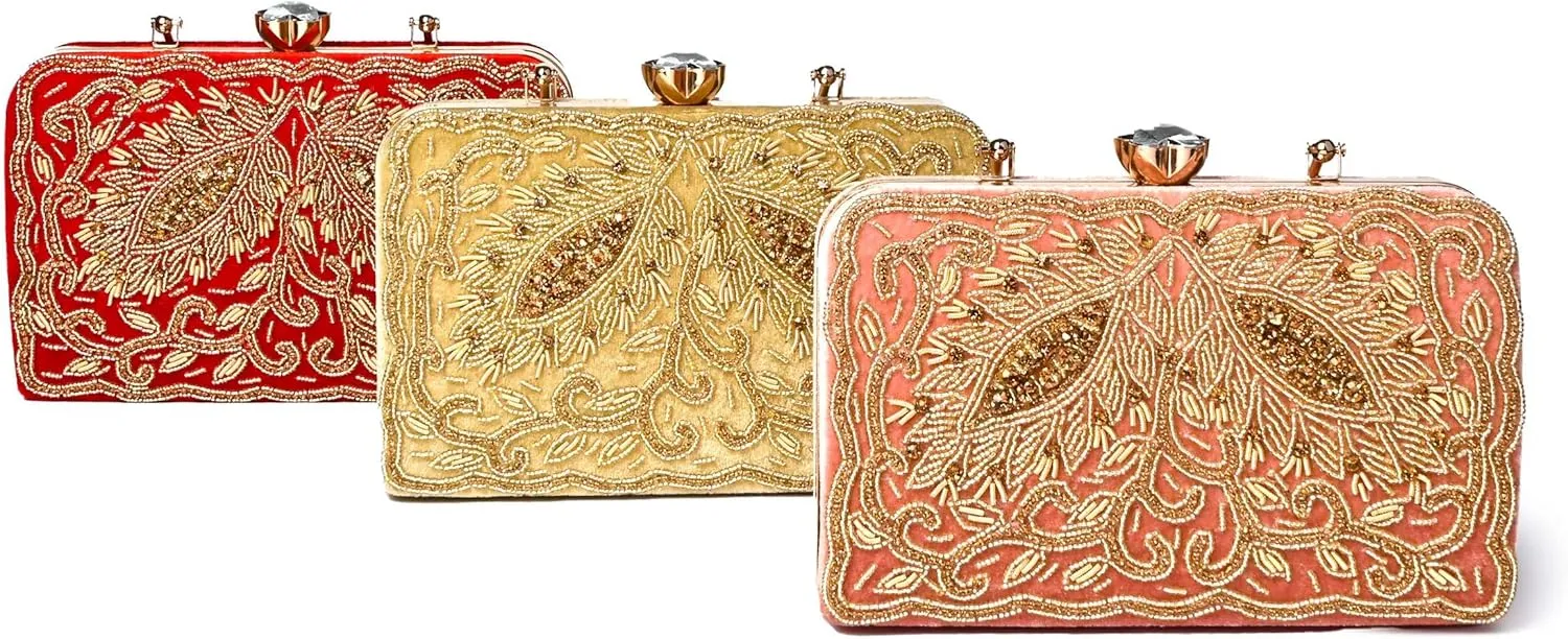 Luxury Beaded Clutch for Women || Embroidered Handbag || Elegant Purse