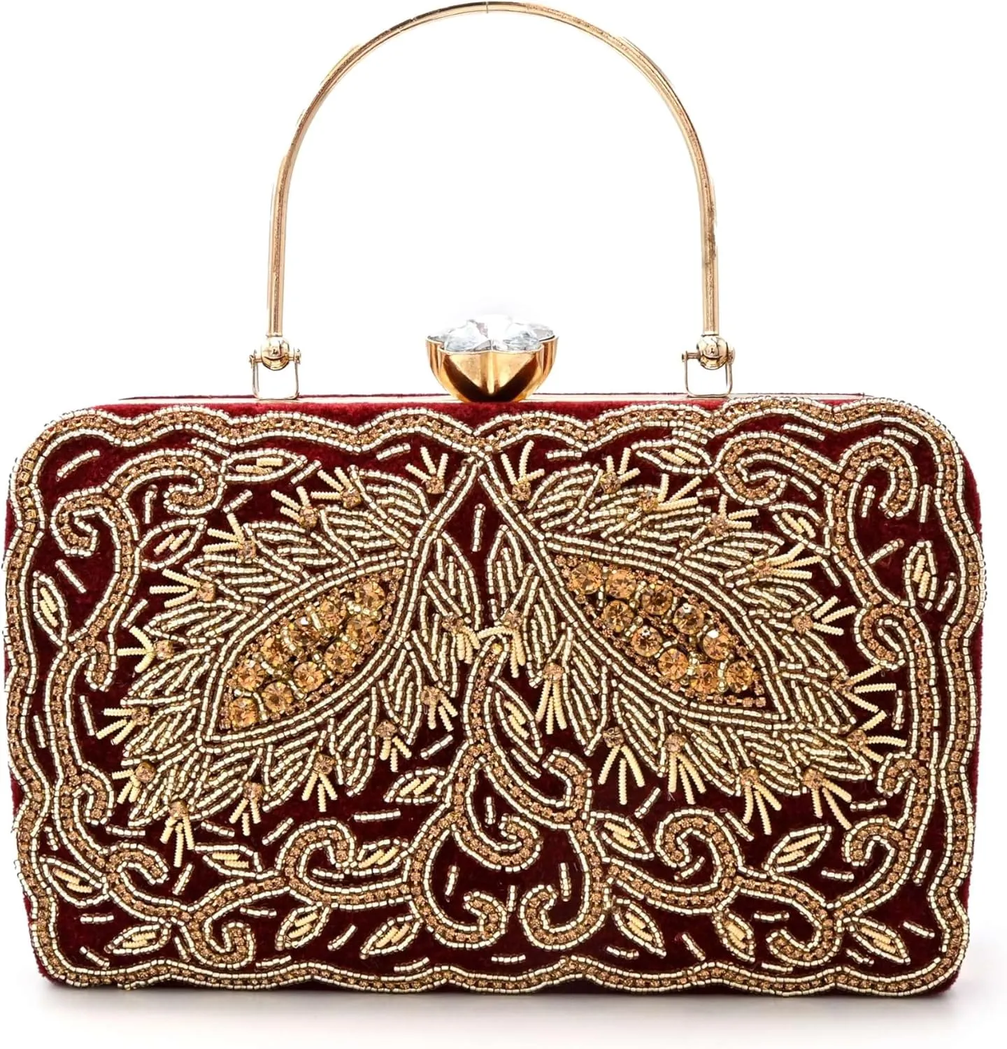 Luxury Beaded Clutch for Women || Embroidered Handbag || Elegant Purse