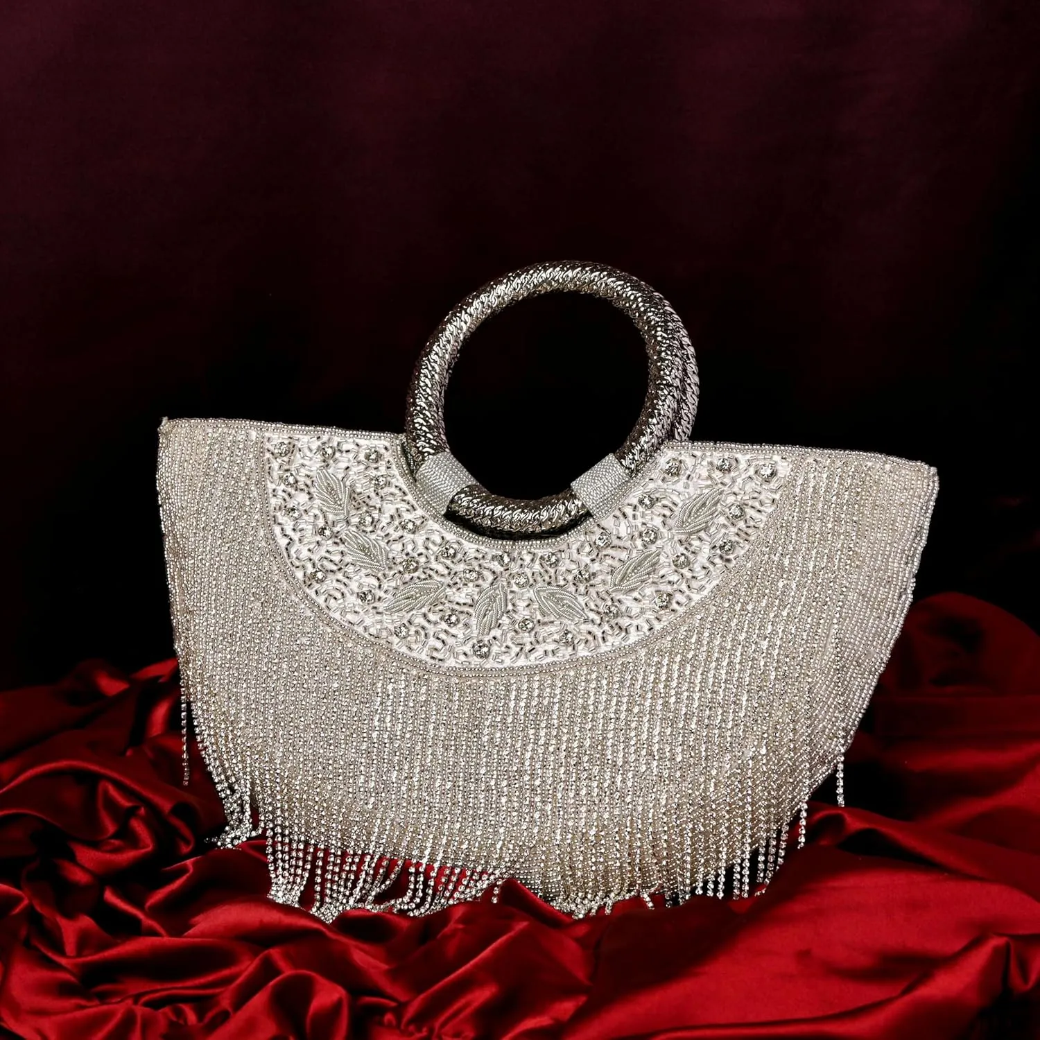 Luxury Beaded Clutch for Women || Embroidered Handbag || Elegant Purse