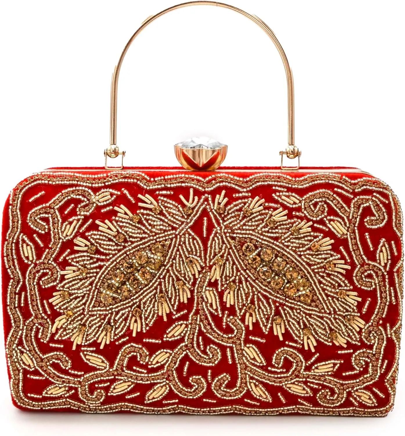 Luxury Beaded Clutch for Women || Embroidered Handbag || Elegant Purse