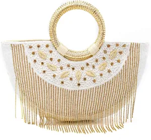 Luxury Beaded Clutch for Women || Embroidered Handbag || Elegant Purse