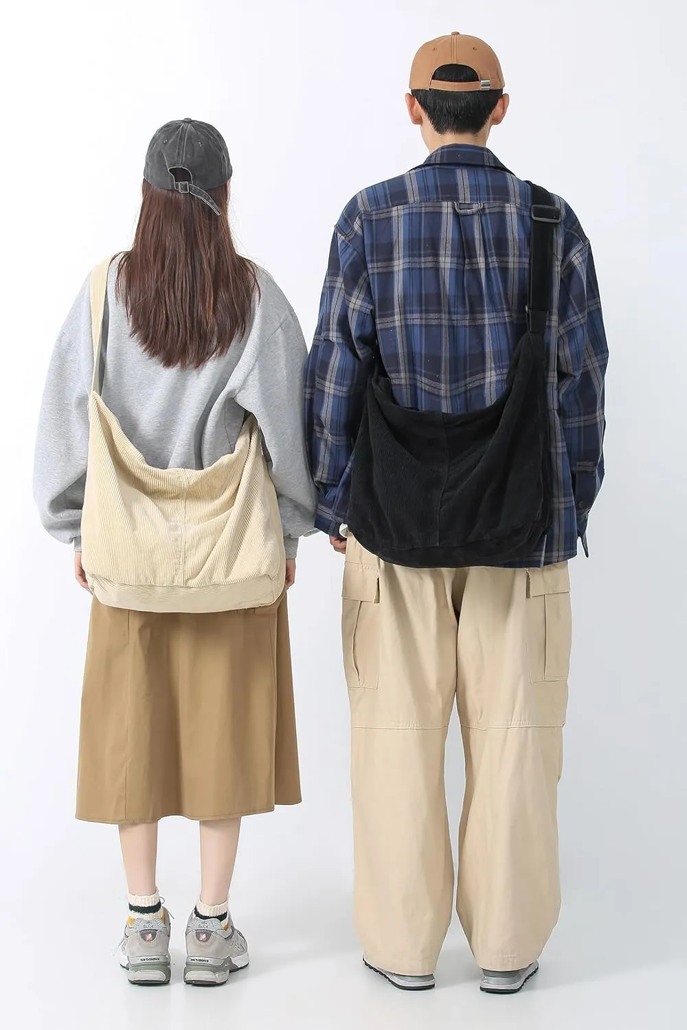 Makukke Corduroy Tote Bag - Women's Shoulder Handbag - Big Capacity Hobo - Casual Work Shopping