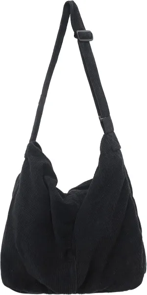 Makukke Corduroy Tote Bag - Women's Shoulder Handbag - Big Capacity Hobo - Casual Work Shopping