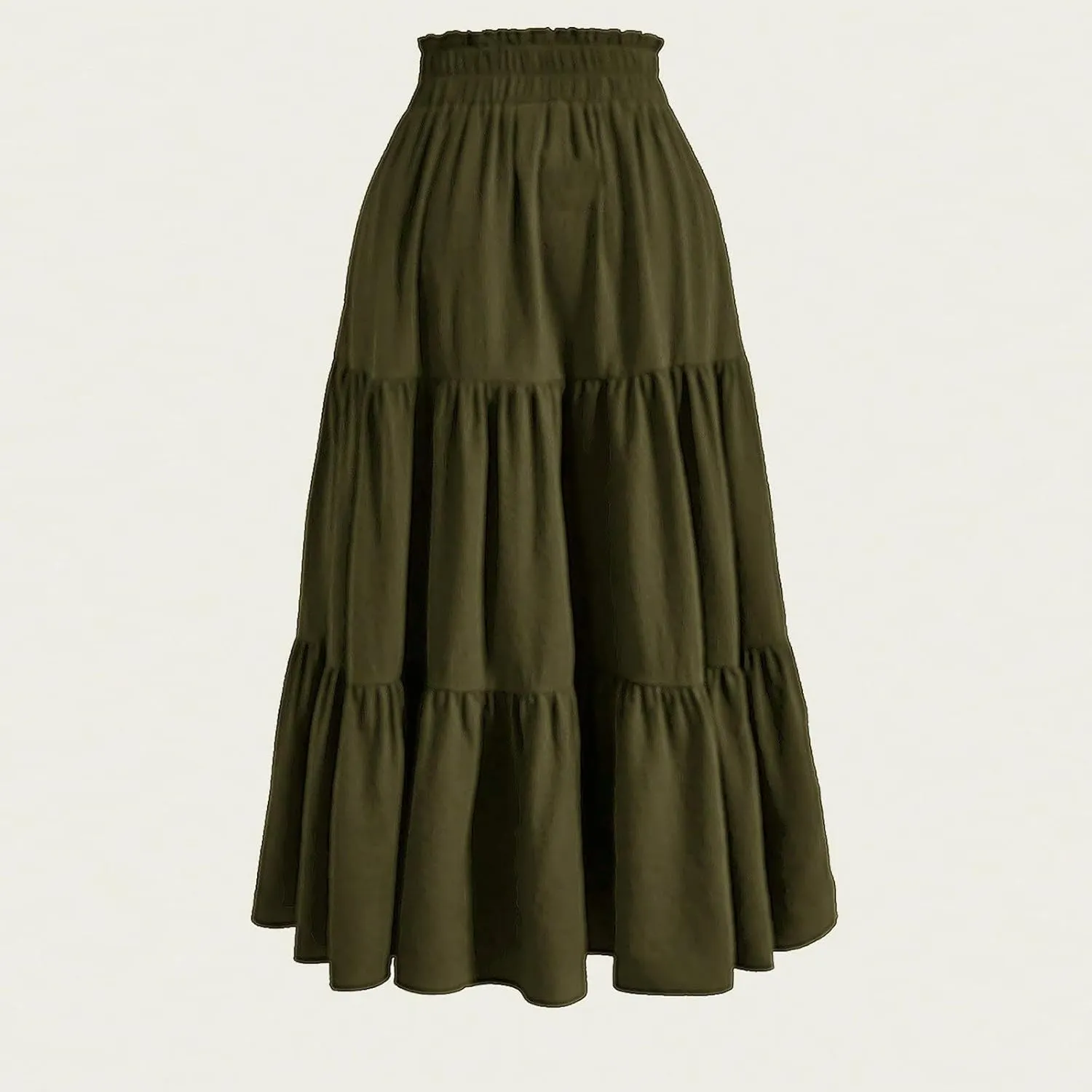 Maxi Skirts for Women 2025 Summer Fashion Flowy Pleated Long Skirt Casual Boho High Waisted Drawstring A Line Skirts
