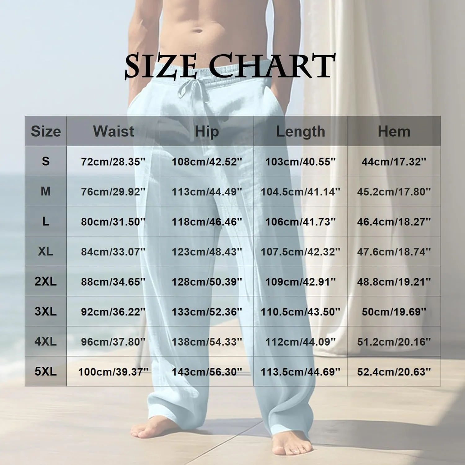Men Casual Pants Summer 2025 Wide Leg Boho Printed Trousers Elastic Waisted Relaxed Fit Comfortable Pants