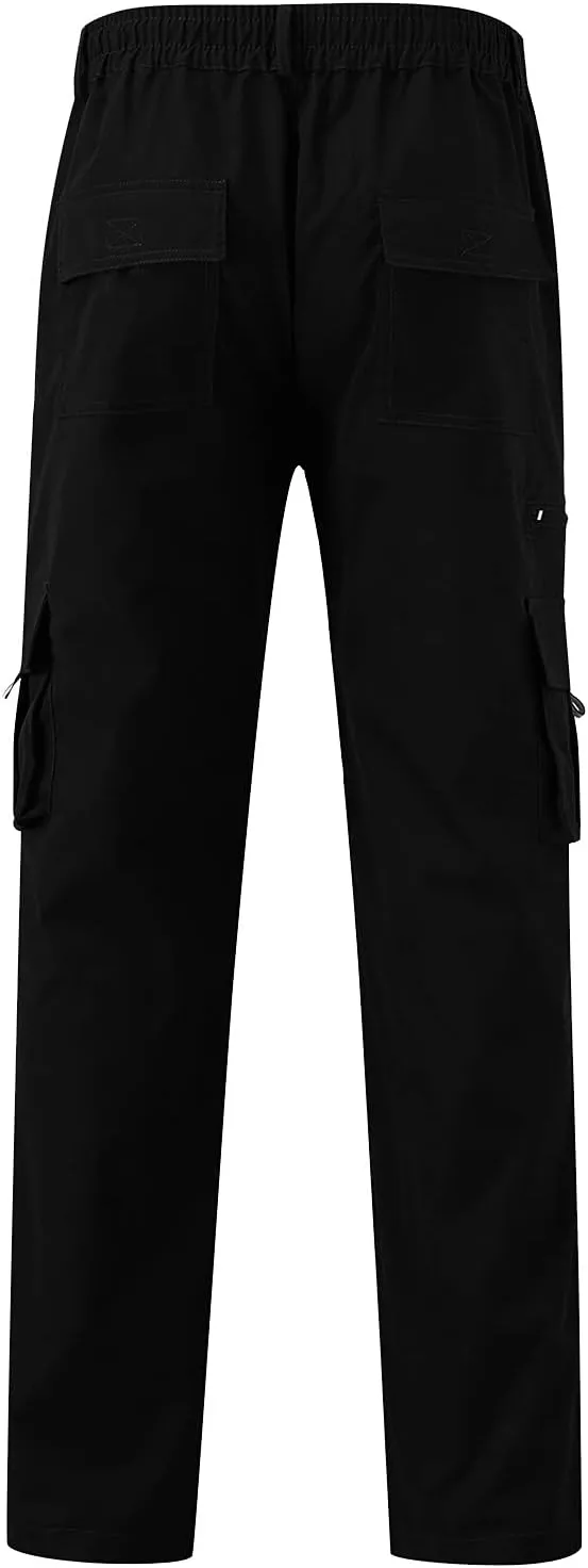 Men Outdoor Cargo Pants Relaxed Fit Lightweight Tactical Pant Hiking Jogger Classic Fit Multi Pockets 2024