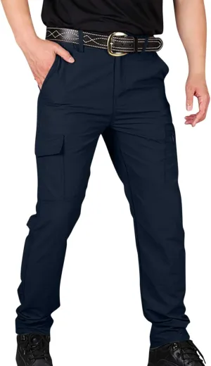 Mencomfy Cargo Pants, Pants for Men Relaxed Fit Waterproof Ripstop Tactic Outdoor Hiking Work Stretch Trousers