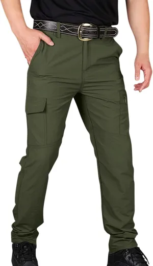 Mencomfy Cargo Pants, Pants for Men Relaxed Fit Waterproof Ripstop Tactic Outdoor Hiking Work Stretch Trousers
