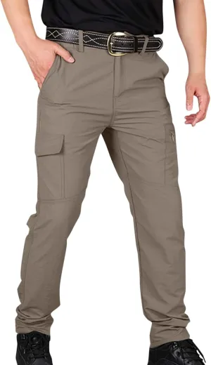 Mencomfy Cargo Pants, Pants for Men Relaxed Fit Waterproof Ripstop Tactic Outdoor Hiking Work Stretch Trousers