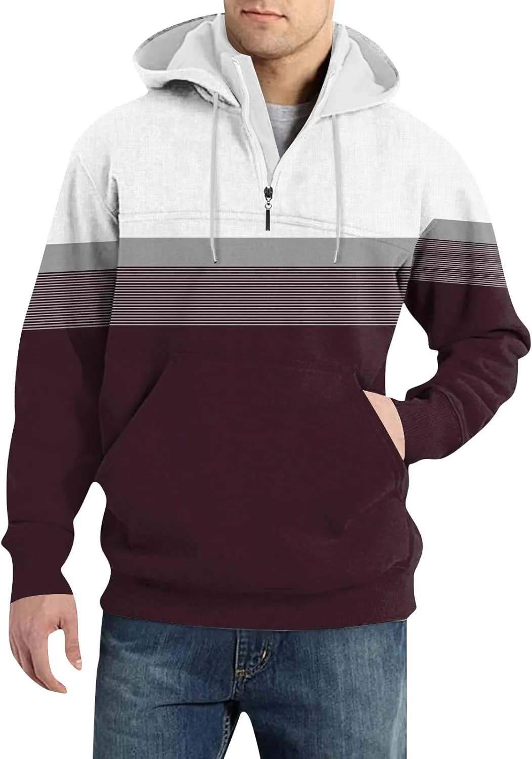 Mens Big and Tall Graphic Hoodie: Heavy Weight Workout Flannel Sweatshirt Designer Oversized Pullover
