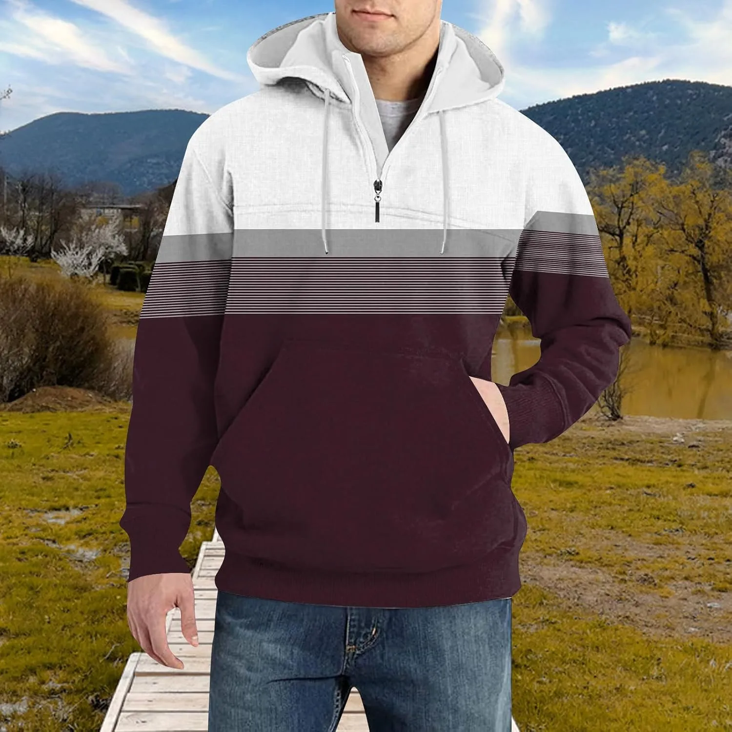 Mens Big and Tall Graphic Hoodie: Heavy Weight Workout Flannel Sweatshirt Designer Oversized Pullover