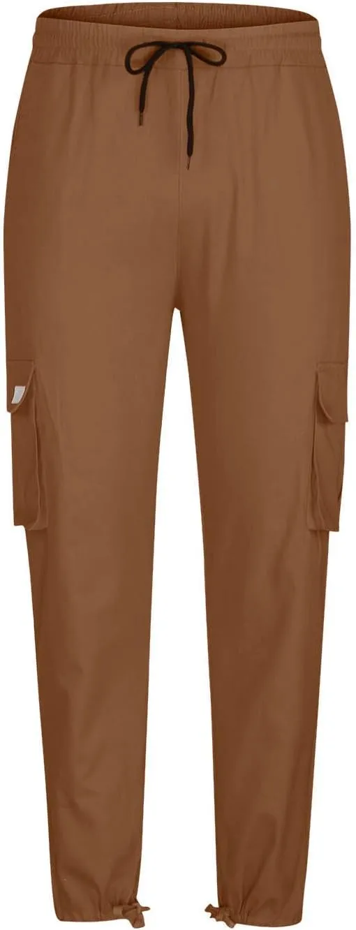 Mens Cargo Pants Relaxed Fit,Man Hiking Pant Training Athletic Sport Sweatpants,Lightweight Pants Men