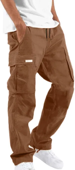 Mens Cargo Pants Relaxed Fit,Man Hiking Pant Training Athletic Sport Sweatpants,Lightweight Pants Men