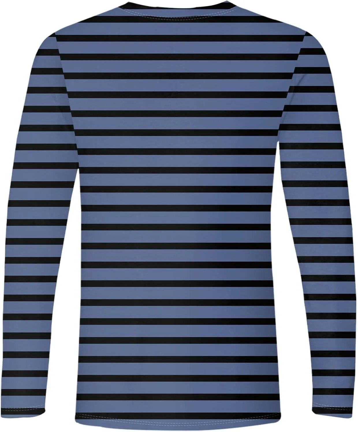 Men's Casual Cotton Spandex Striped Crewneck Long-Sleeve T-Shirt Basic Pullover Stripe Tee Shirt Fall Tops Clothes
