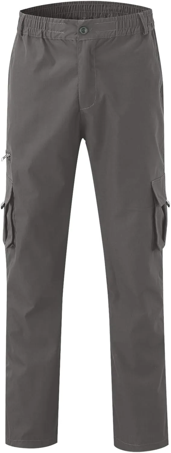 Mens Casual Jogger Pants Relaxed Fit Cargo Pants Drawstring Sweatpants Hiking Outdoor Workout Sport Pants Trousers