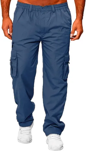Mens Casual Jogger Pants Relaxed Fit Cargo Pants Drawstring Sweatpants Hiking Outdoor Workout Sport Pants Trousers
