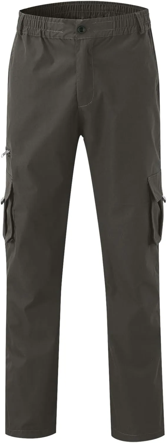 Mens Casual Jogger Pants Relaxed Fit Cargo Pants Drawstring Sweatpants Hiking Outdoor Workout Sport Pants Trousers