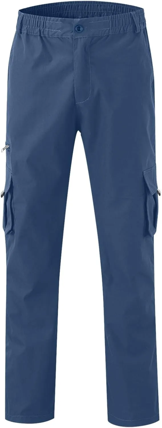 Mens Casual Jogger Pants Relaxed Fit Cargo Pants Drawstring Sweatpants Hiking Outdoor Workout Sport Pants Trousers