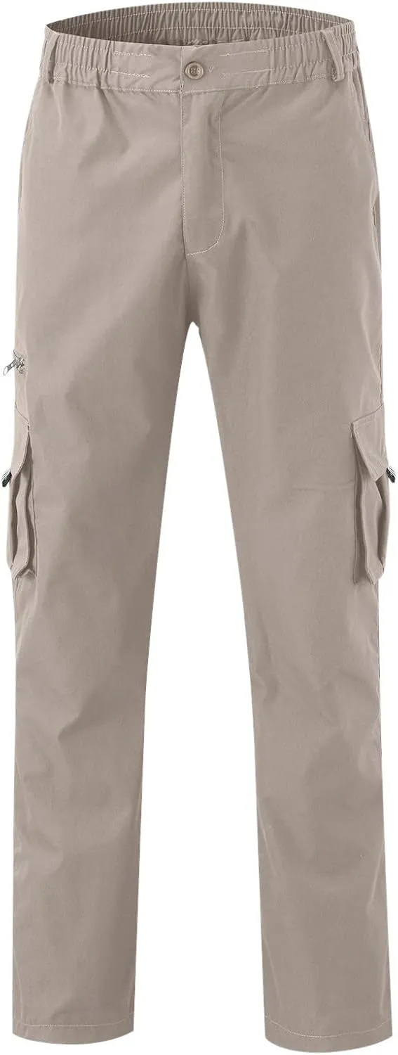 Mens Casual Jogger Pants Relaxed Fit Cargo Pants Drawstring Sweatpants Hiking Outdoor Workout Sport Pants Trousers