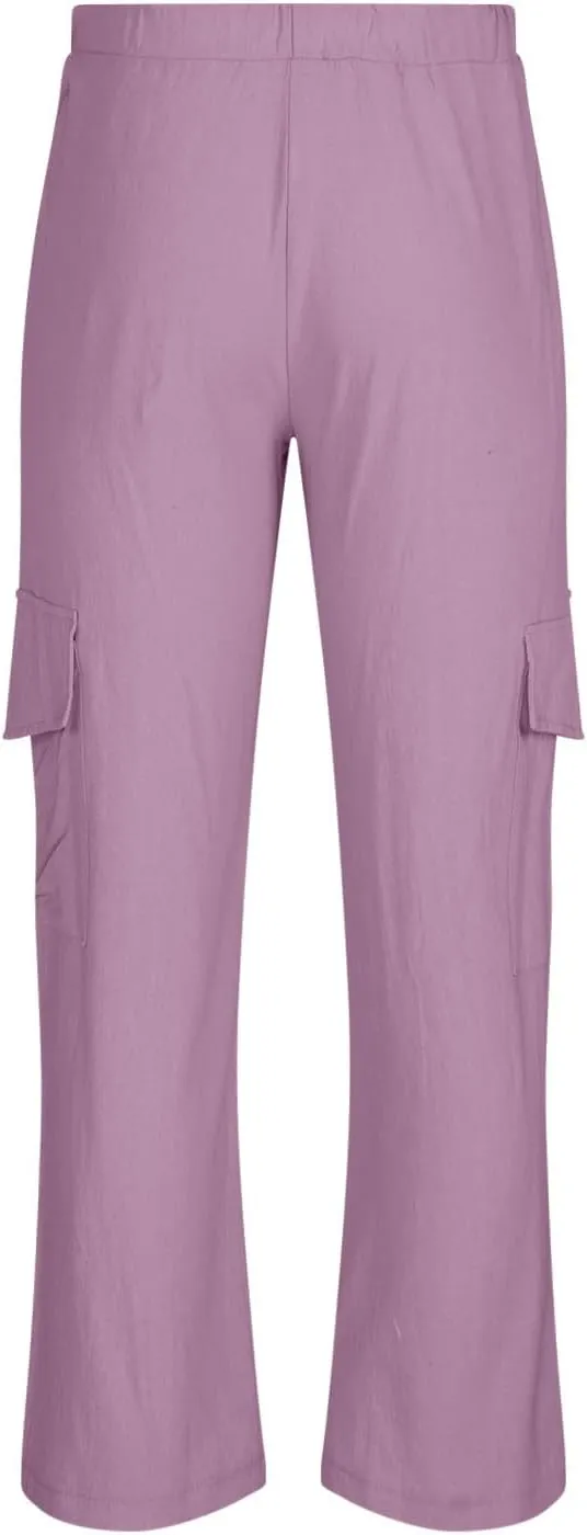 Men's Casual Pants Linen Pants Summer Beach Pants Drawstring Yoga Pants Loose Fit Elastic Waist Pants