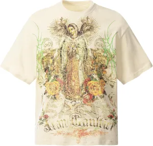 Men's Hip Hop Graphic Print Cotton T-Shirt Fashion Special Design Crewneck Rapper Short Sleeve Tops