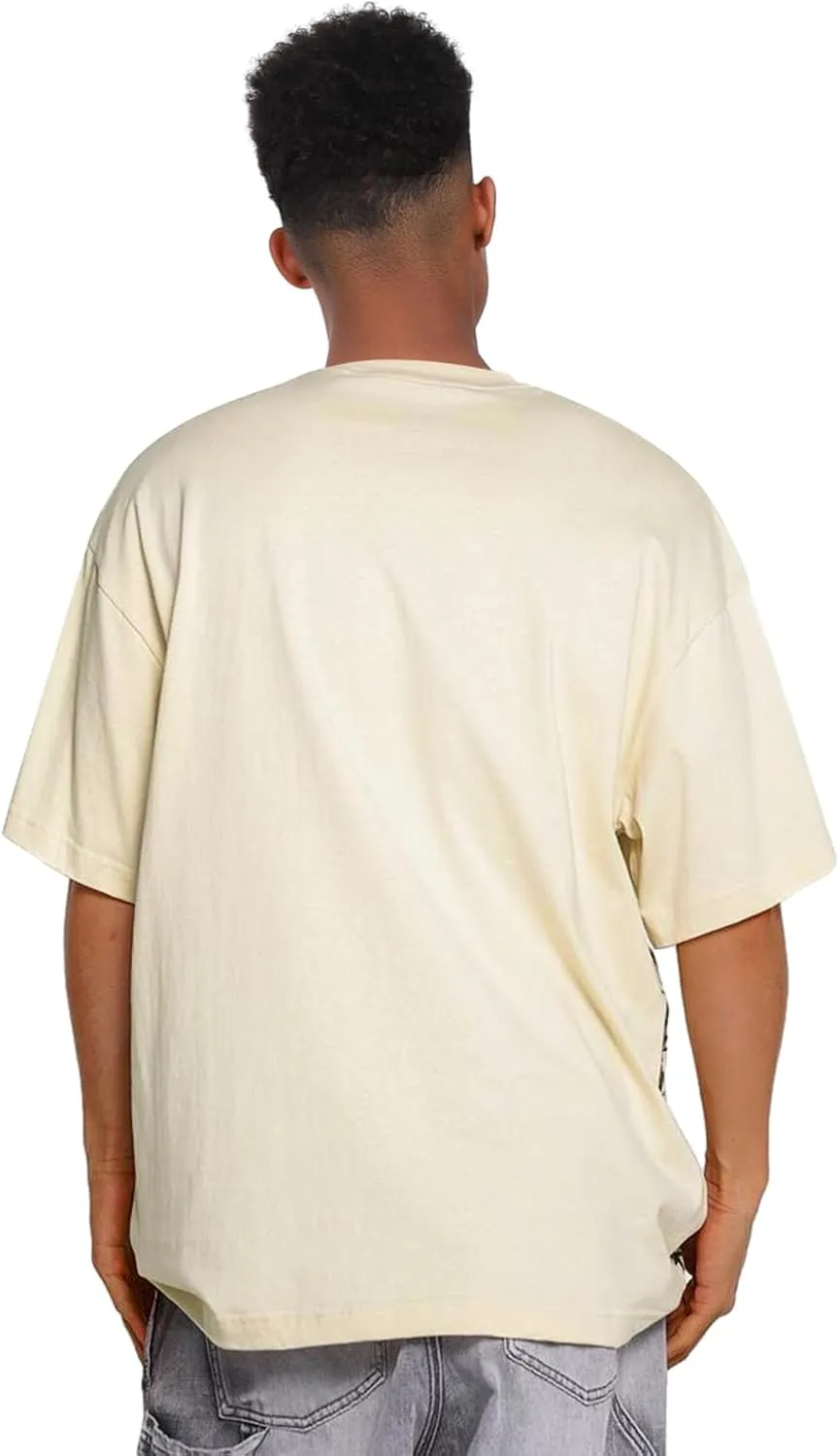 Men's Hip Hop Graphic Print Cotton T-Shirt Fashion Special Design Crewneck Rapper Short Sleeve Tops