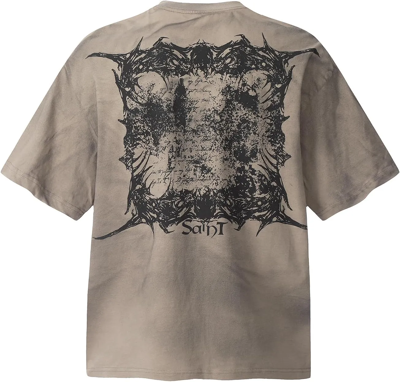 Men's Hip Hop Graphic Print Cotton T-Shirt Fashion Special Design Crewneck Rapper Short Sleeve Tops