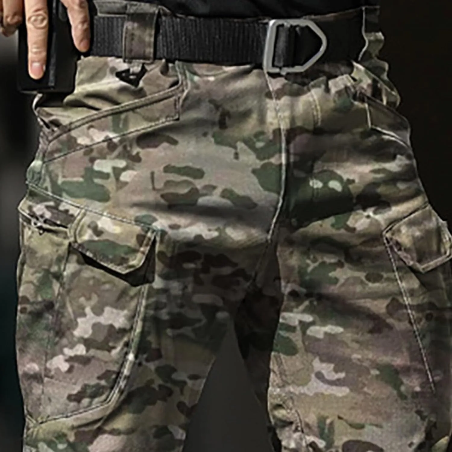 Mens Khaki Pants Pants 6 Full Men's Cargo Cargo Pocket Men's Pants Track Pants Mens Cargo Work Pants Black Joggers